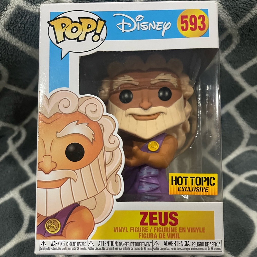 Funko Pop! Zeus #593 ! Disney Hercules ! Hot Topic Exclusive ! VAULTED !